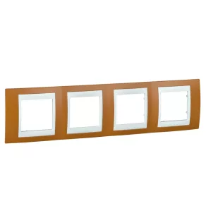   Schneider Unica Pk14-4H cadru cu patru cadre orizontal, portocaliu MGU6.008.869