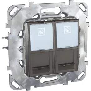   Schneider Unica Top 2x conector de transfer de date Cat5E UTP grafit MGU50.2020.12Z