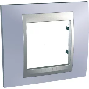   Cadru unic Schneider Unica, cu inserție din aluminiu, albastru mat (Top)