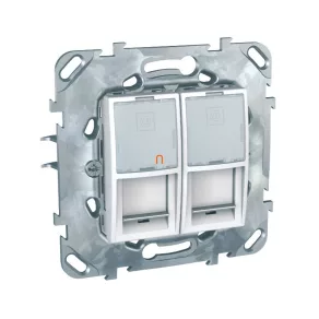   Adaptor Schneider Unica 2xRJ45, universal, alb, MGU50.6161.18Z