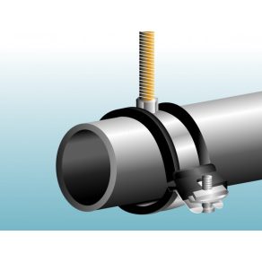   Clemă metalică Apolo/Celo cu izolație din cauciuc, filet M8 pe o singură parte, 40 mm, 940RIFL