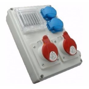   Combinație industrială 2*230V + 1*16A-5p + 1*32A-5P + fereastră ROS-I 1603 A/S (200063) SEZ