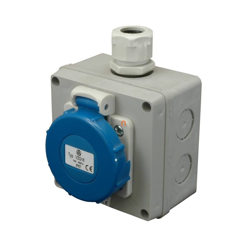 Priza de uz casnic pentru fixare pe perete 16A 250V SEZ VZGN 16S