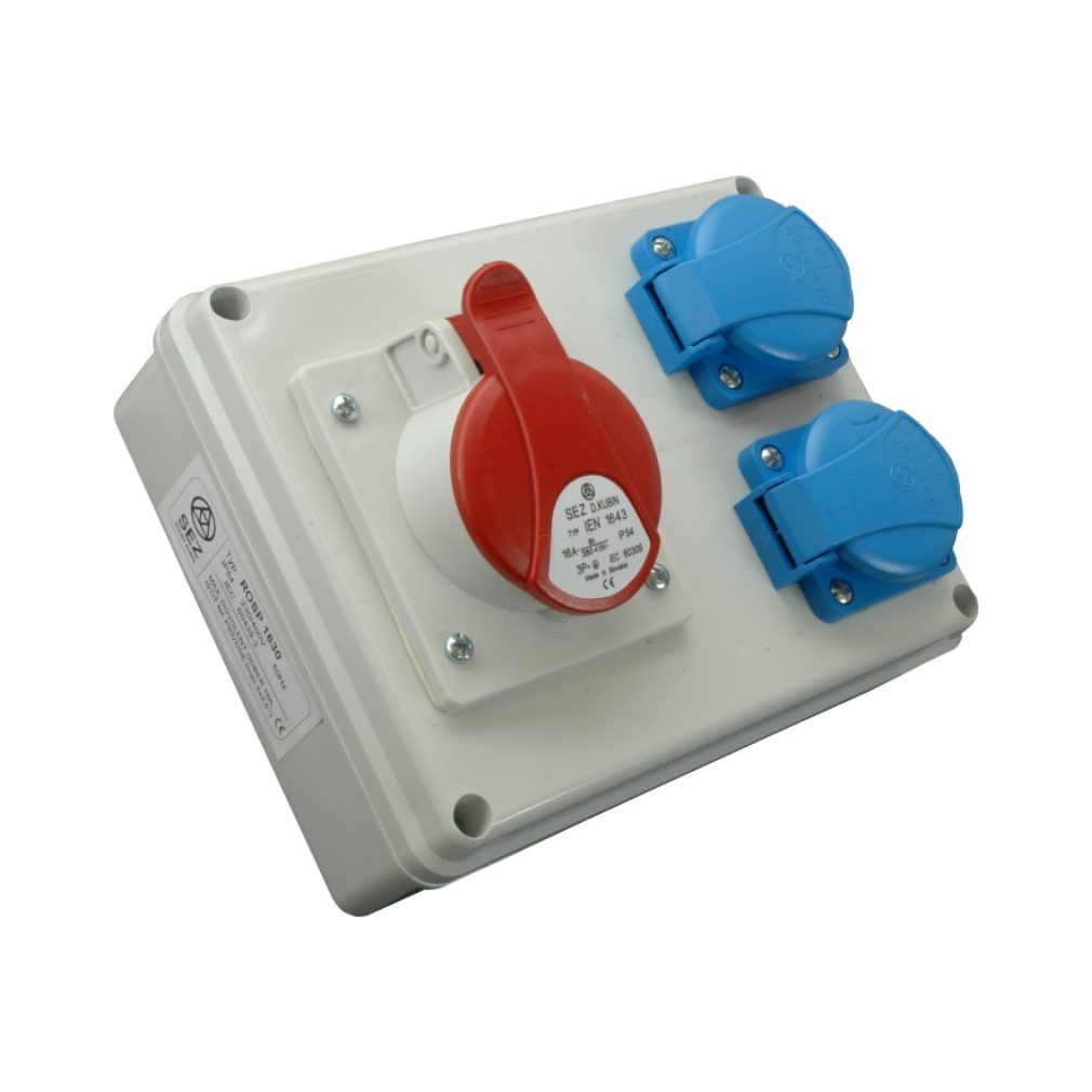 Combinație industrială 2*230V+1*16A-5p ROSP 1631 /S (200269) SEZ