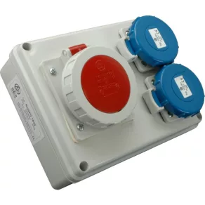   Combinație industrială 1x 16 A, 5 poli, 400 V, 2x priză de uz casnic 250 V ROSPG 1631 /S (200291) SEZ