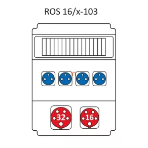   Combinație industrială fără protecție, cu 16 module, cu cablare conform tipului standard ROS 16/x-103/S (203005) SEZ