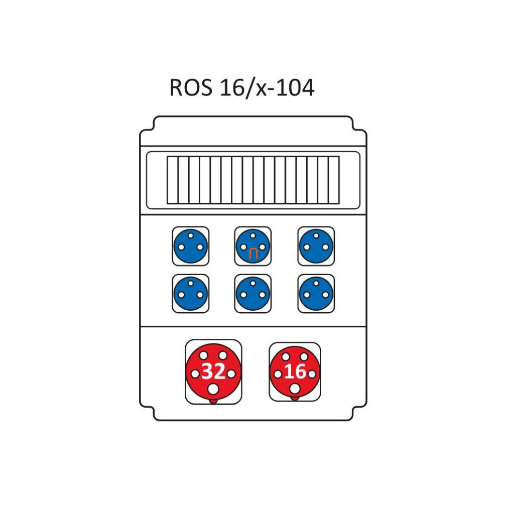 Combinație industrială Fără protecție, 16 module conectate conform tipului Standard ROS 16/x-104/S (203011) SEZ