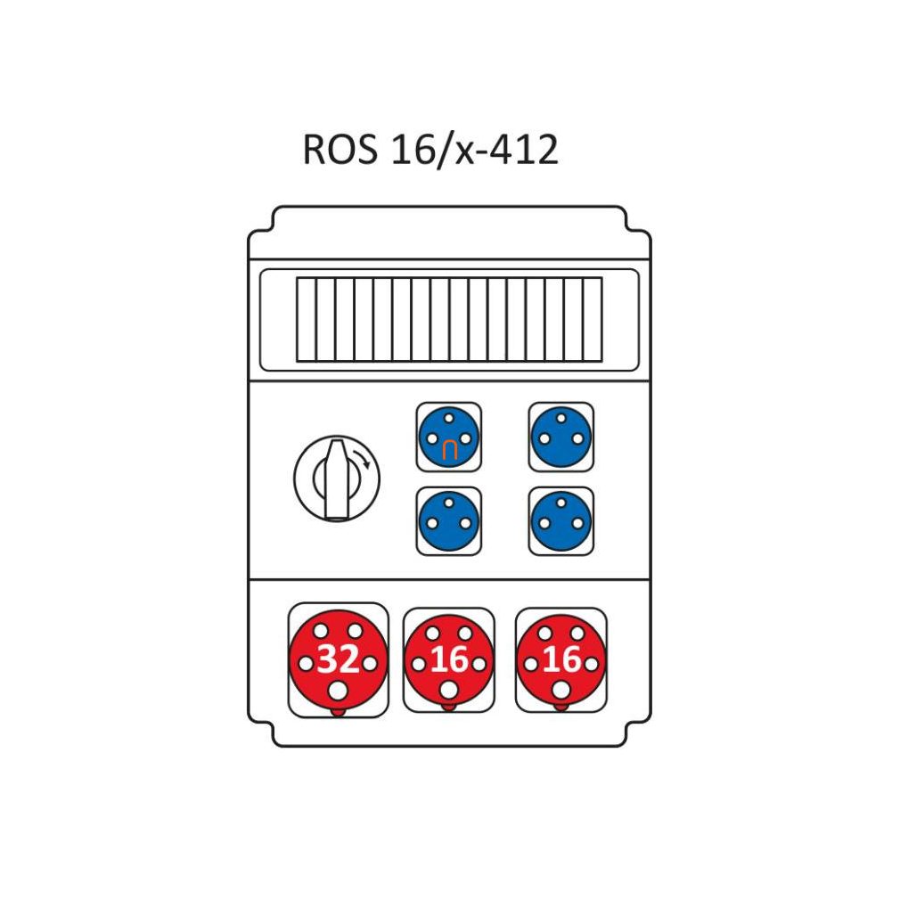Combinație industrială Fără protecție, 16 module cablate conform tipului Standard ROS 16/x-412/S (203155) SEZ