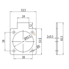   Garnitură de cauciuc pentru priză de uz casnic VZ16S, cod articol 143-0245 (105770) SEZ