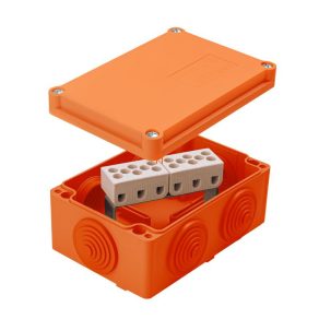   Cutie ignifugă 125x85x59mm cu bloc terminal 6P 4mm2/6 membri, E90, IP55, PO 125 6P/4 (400410) SEZ