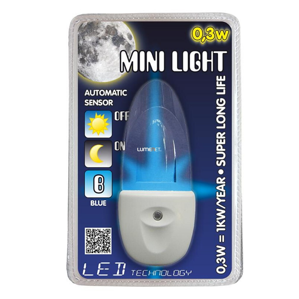 Lumină de orientare nocturnă cu întrerupător la apus, albastru, alb - Mini Light Prezent 1611
