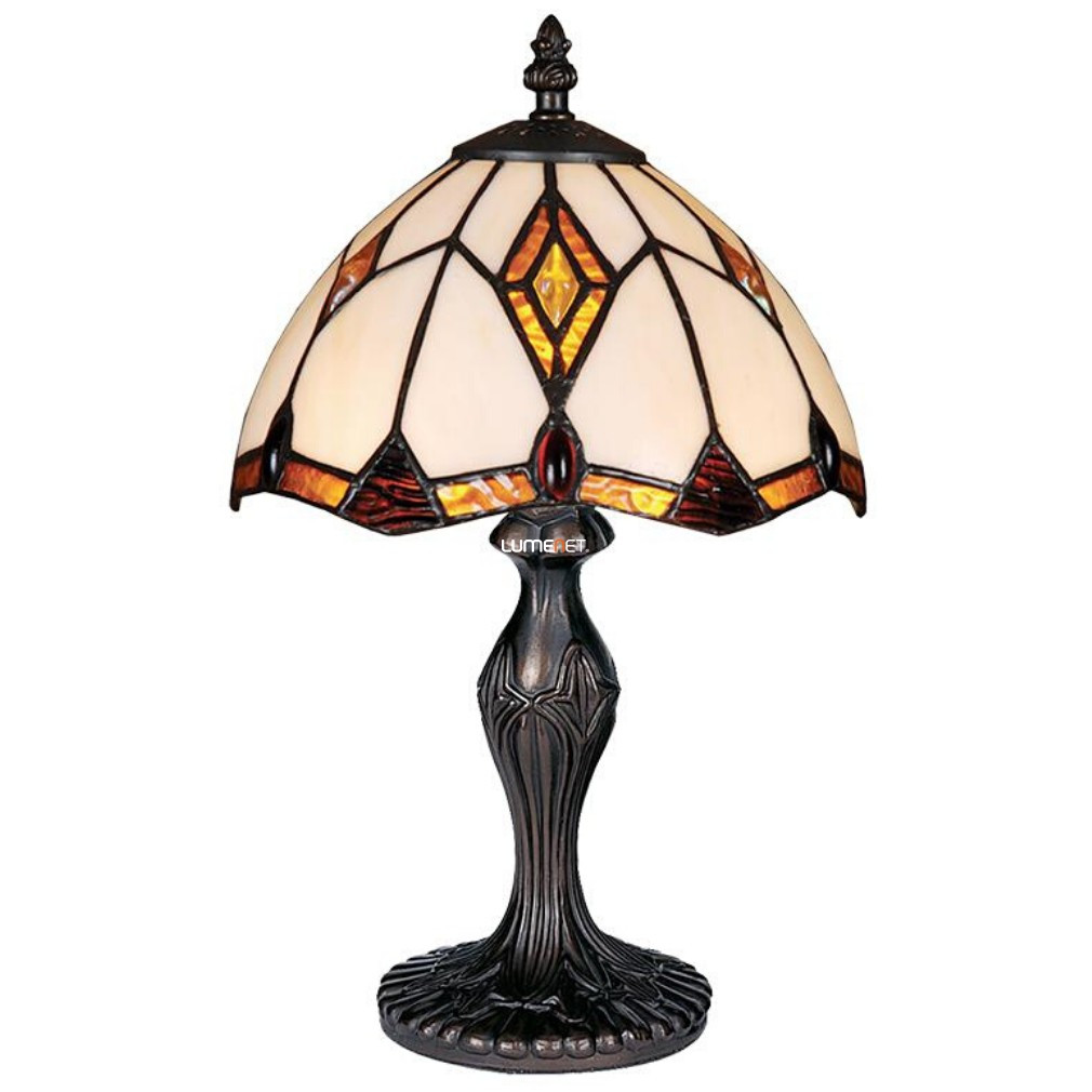 Lampa de masă Tiffany, 35 cm - Prezent 84, cu soclu 1xE14