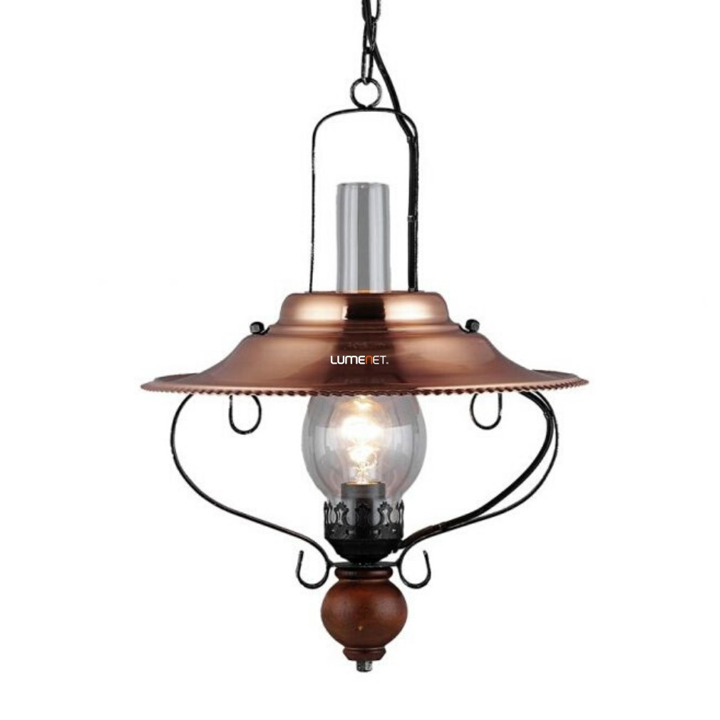 Lampa suspendată rustică, 150 cm, negru-bronz - Nostalgia Prezent 25081