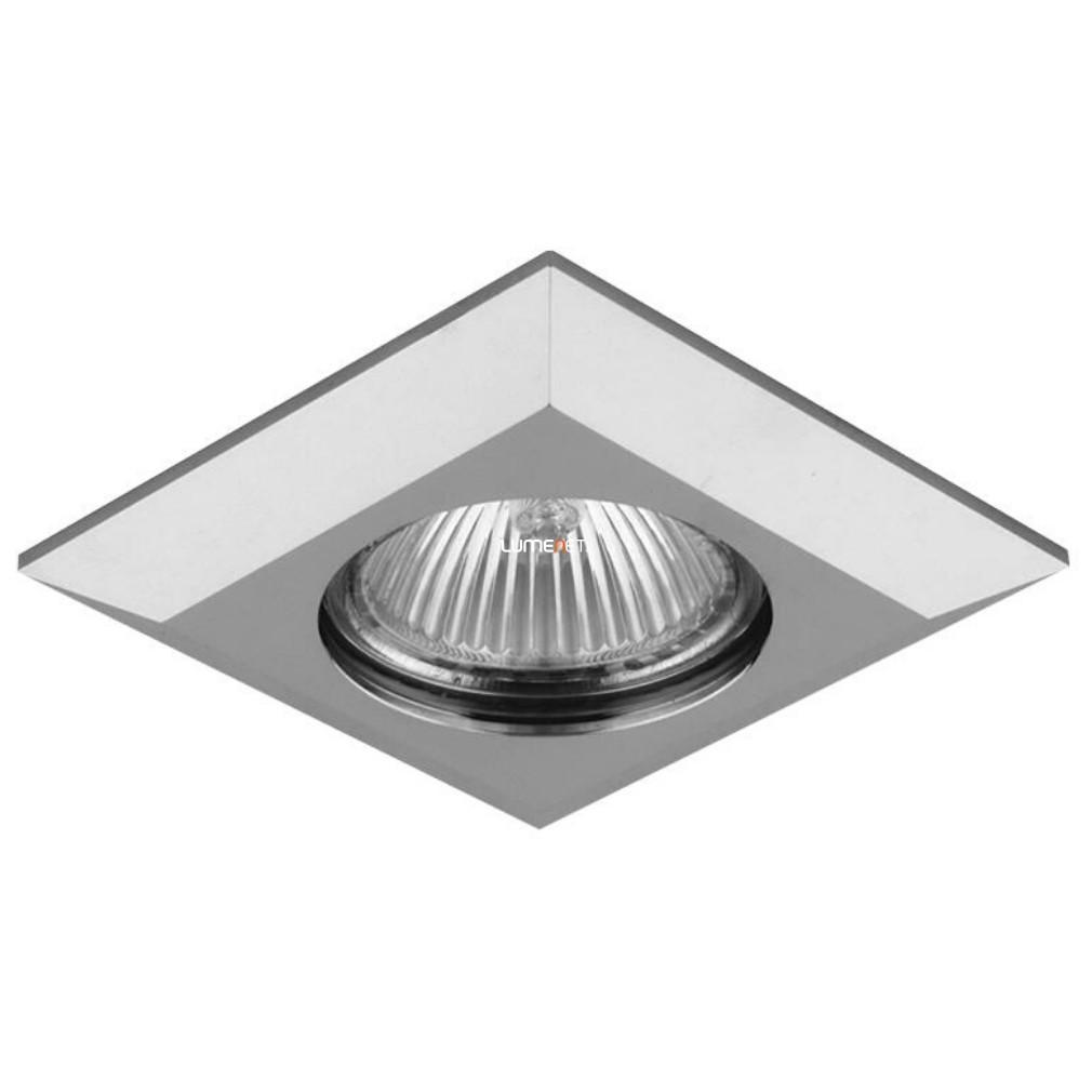 Spot încastrat cu colțuri drepte, 8,5x8,5 cm, crom - Elegant Emithor 71022
