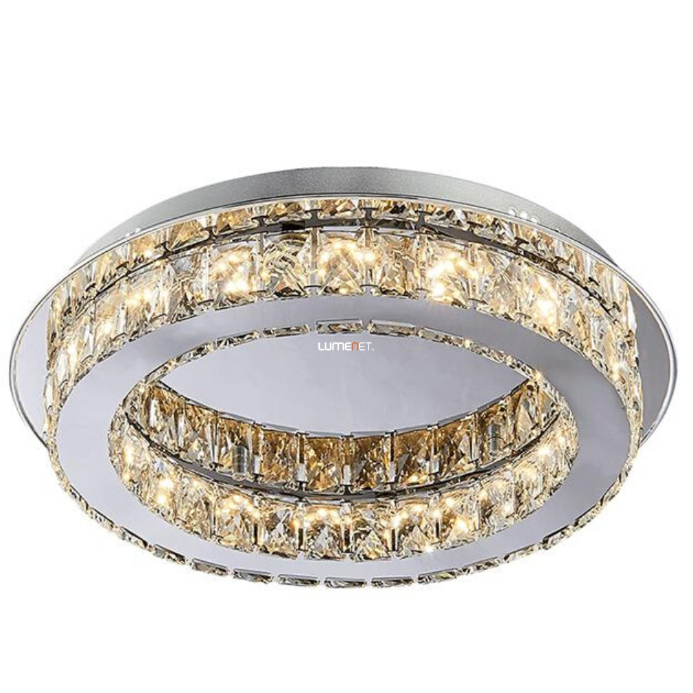 Lampa LED de tavan cu cristale 16 W, alb cald, crom - Movida Luxera 62400