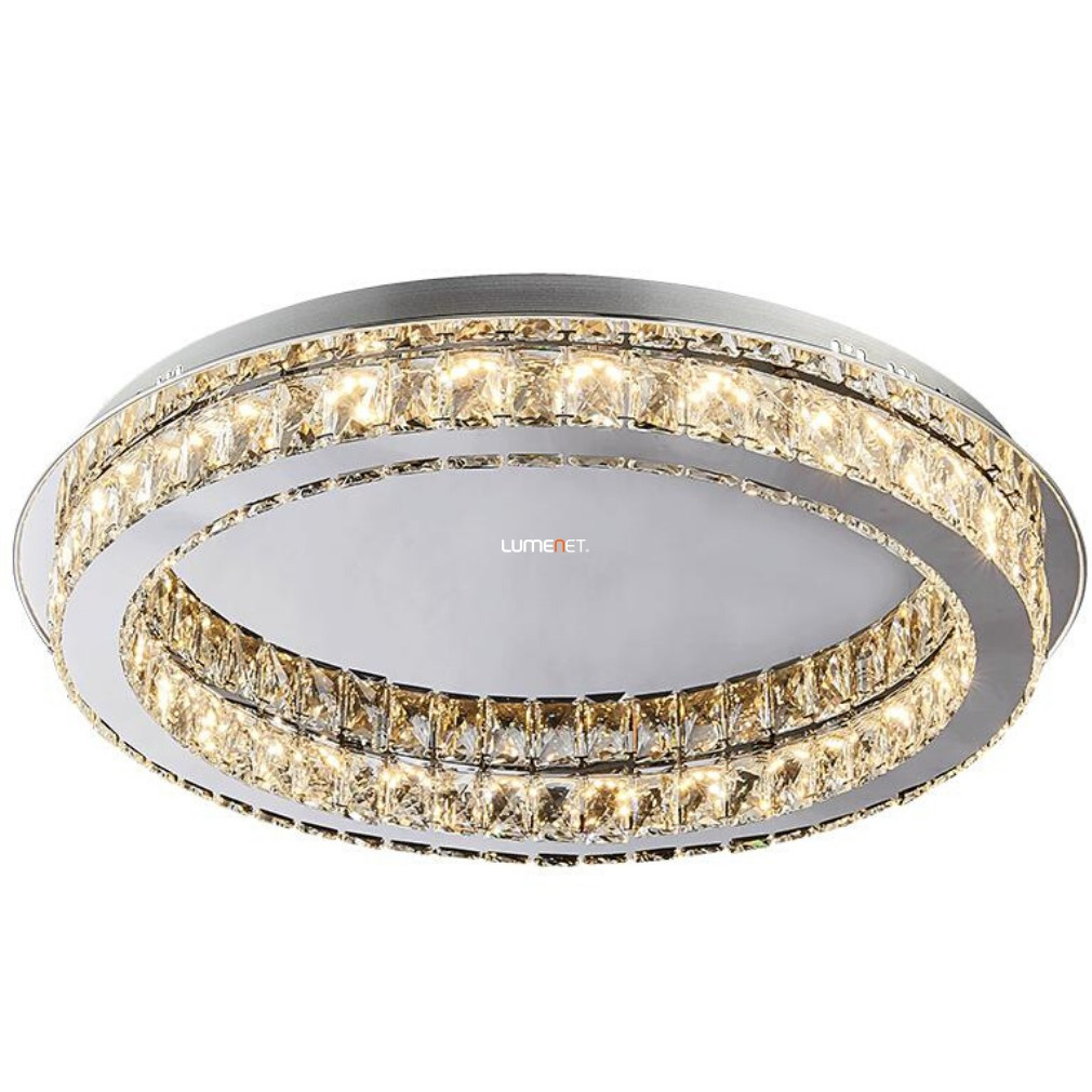Lampa LED de tavan cu cristale 24 W, alb cald, crom - Movida Luxera 62401