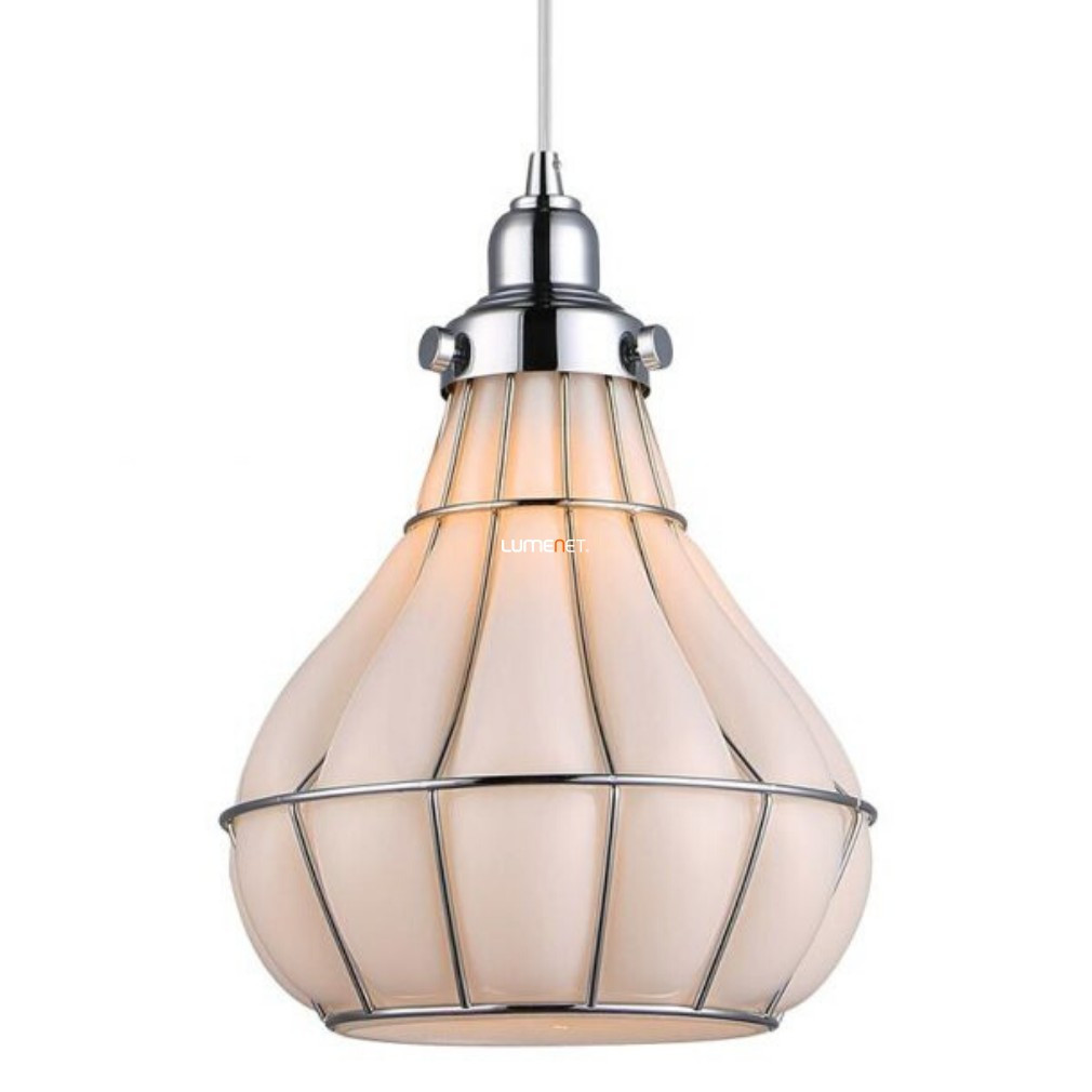 Lampa suspendată, 22 cm, crom-opală - Perugia Prezent 46084
