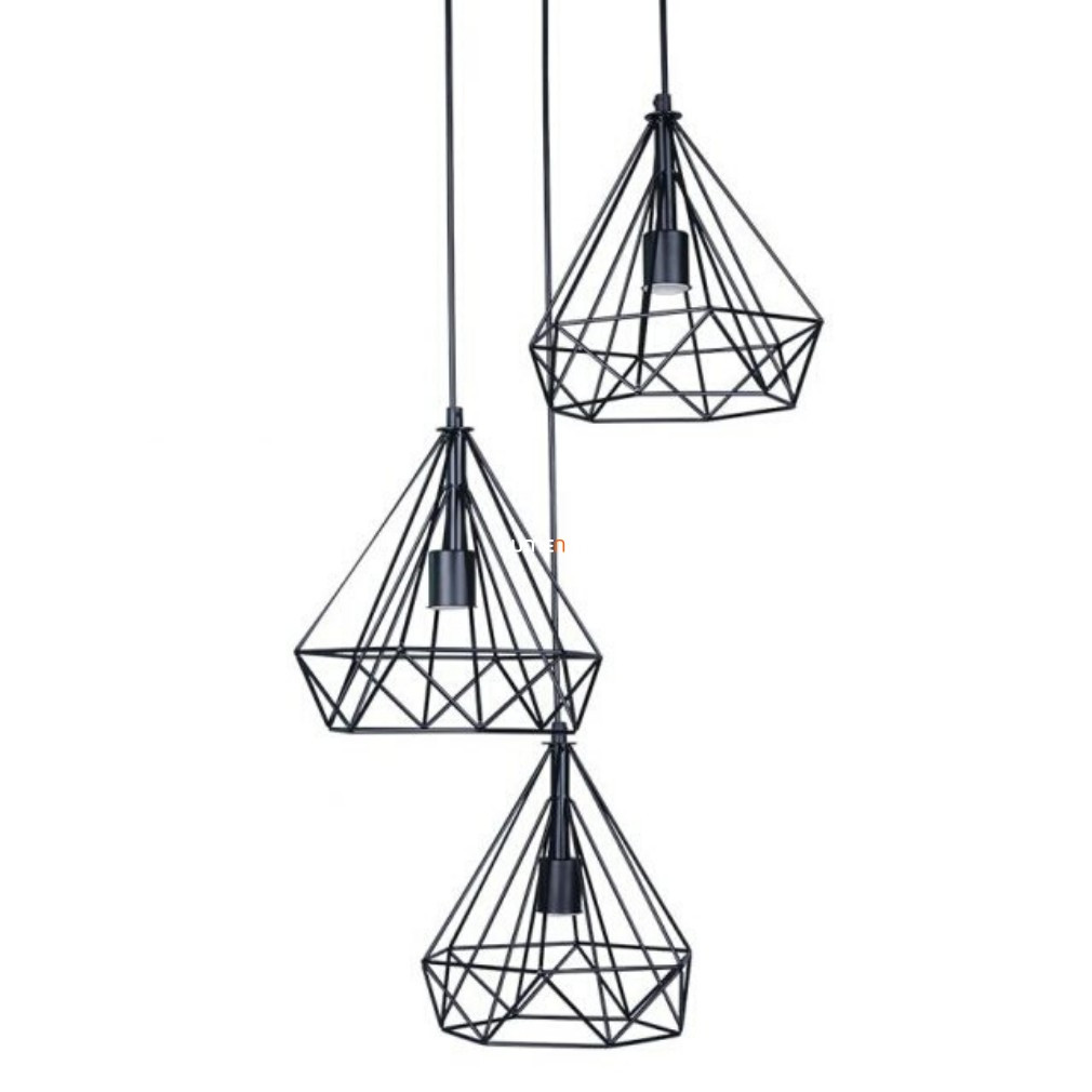 Lampa suspendată cu trei becuri, negru - Riano Prezent 61455
