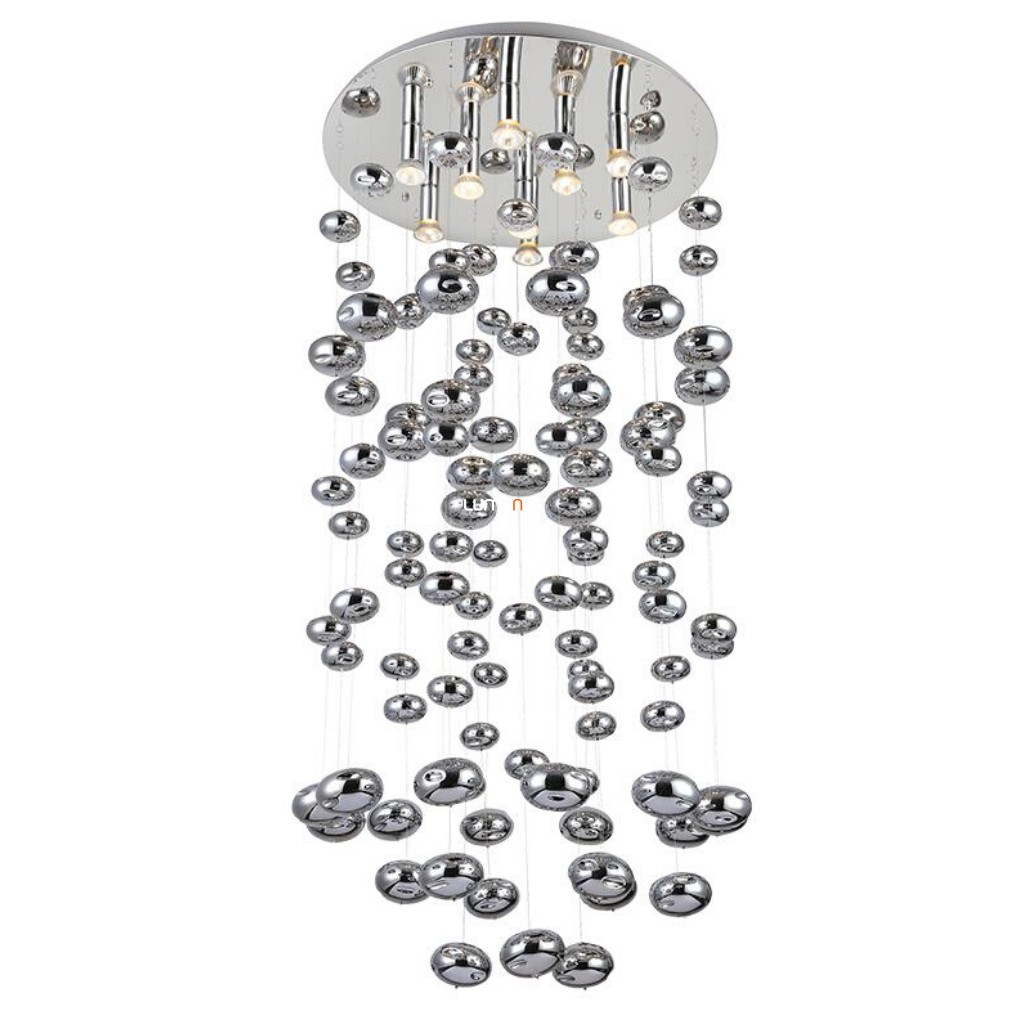 Lampa de tavan cu nouă becuri, cromată - Amarillo Luxera 46118