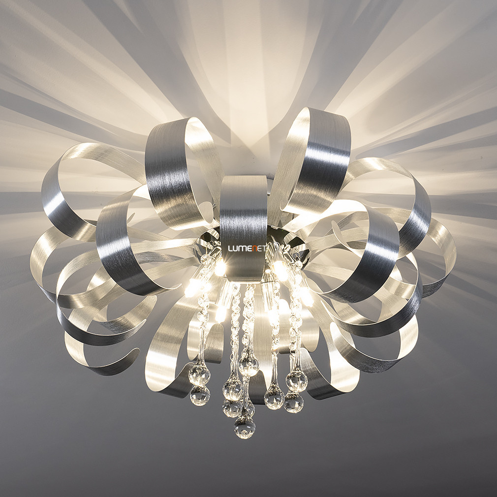 Lampa de tavan cu bandă metalică și ornamente din cristal - Ribbon Luxera 64410