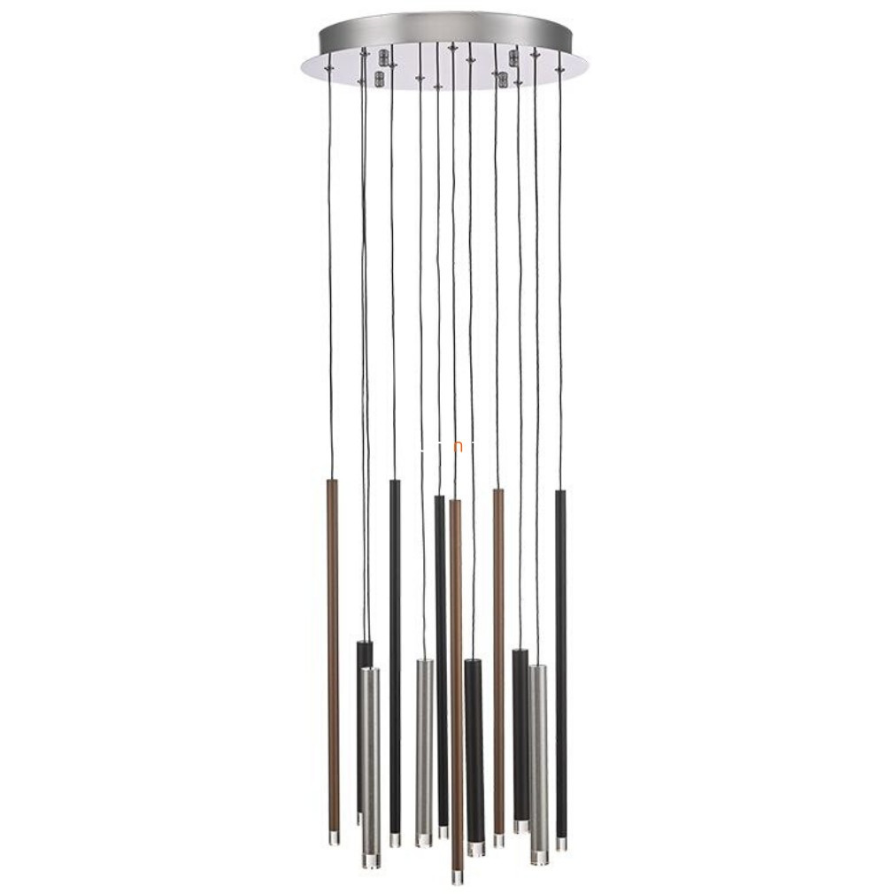 Lampa suspendată cu LED 24 W, alb cald, negru-crom-maro - La Vela Luxera 64404
