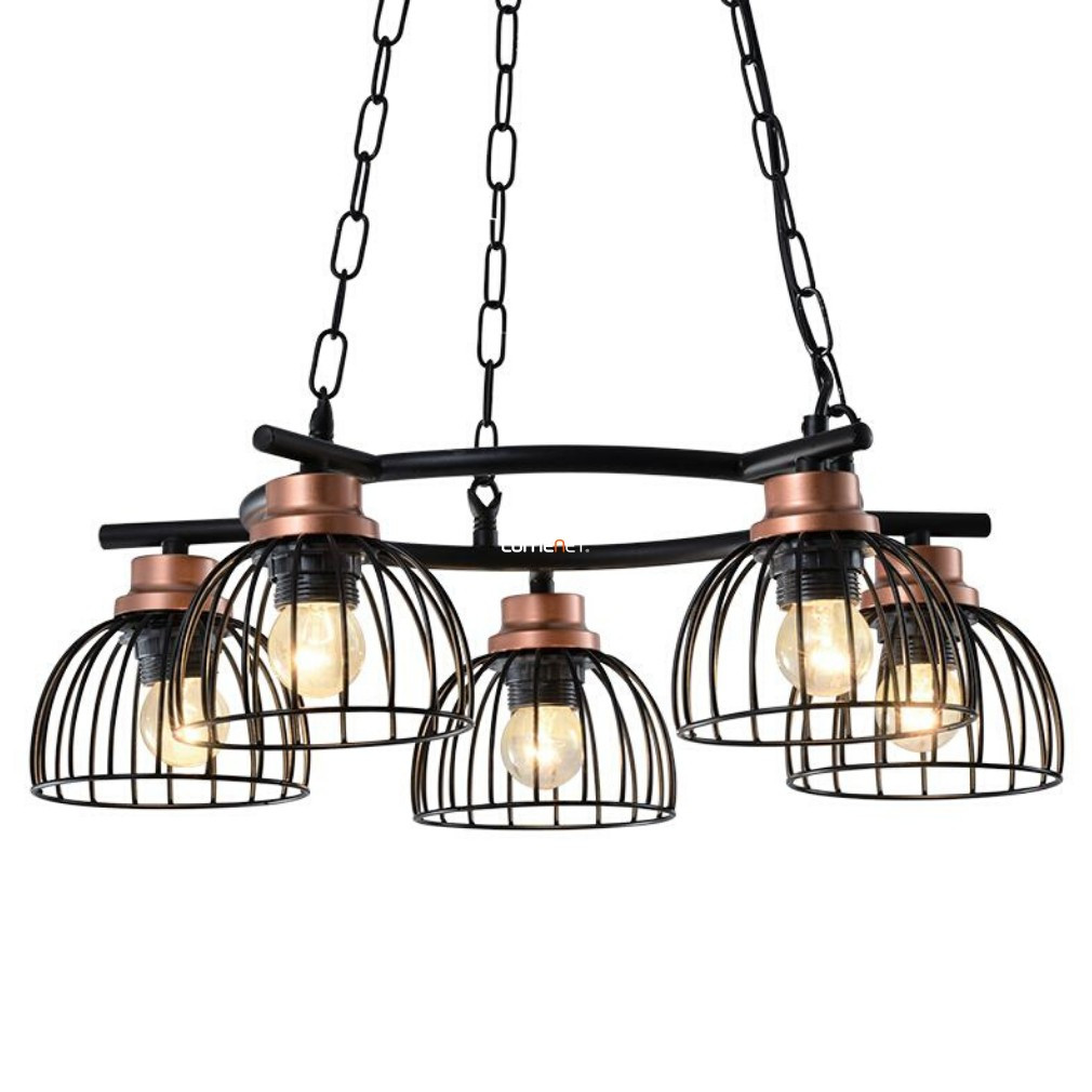 Candelabru de mansardă în culoarea negru-bronz, cu grilaj - Basket Prezent 75466