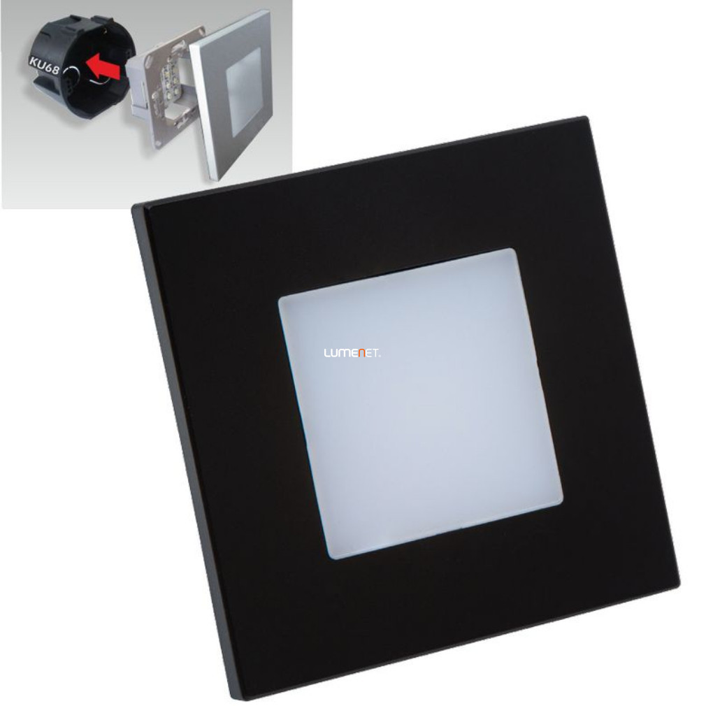 LED încastrat pentru iluminarea treptelor, modul LED de 1 W, alb rece, negru - Step Light Emithor