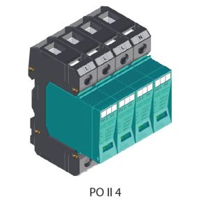   PO II 4 280 V descărcător de supratensiune 20kA T2+T3 (C+D) 82.004 KIWA