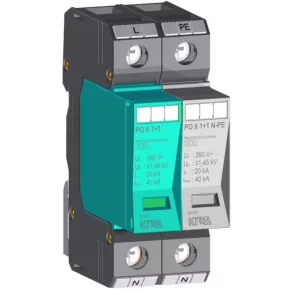   PO II 1+1 280 V descărcător de supratensiune 20 kA T2 (C) 82.017 KIWA