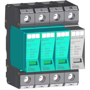   PO II 3+1 280 V descărcător de supratensiune 20 kA T2+T3 (C+D) 82.018 KIWA