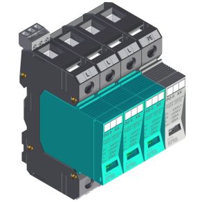   PO II 3+1 R 280V descărcător de supratensiune cu indicator la distanță 20kA T2 (C) 82.020 KIWA