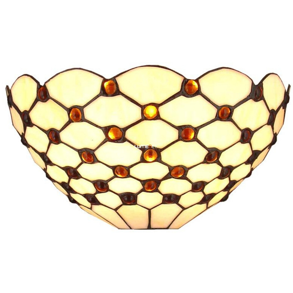 Lampa de perete, maro-bej-antic-roșu - Tiffany Prezent 72