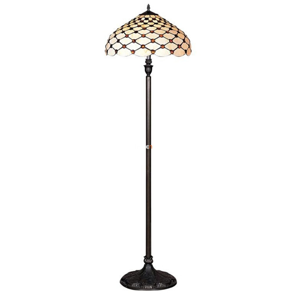 Lampa de podea Tiffany, 155 cm - Prezent 76, sticlă, cu 2xE27 soclu