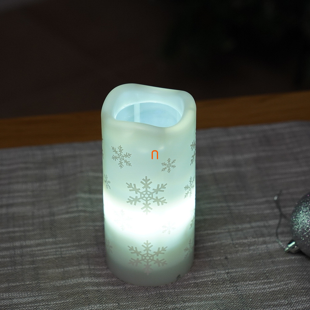 Proiector decorativ cu LED – fulgi de zăpadă, 3x AAA pentru interior, alb rece