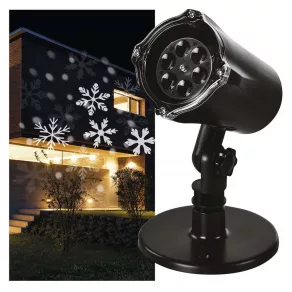   Proiector decorativ cu LED-uri – fulgi de zăpadă, pentru exterior și interior, alb rece