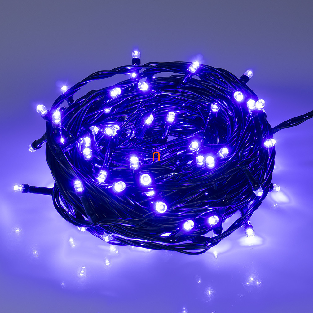 Ghirlanda LED standard, 10 m, pentru exterior și interior, violet