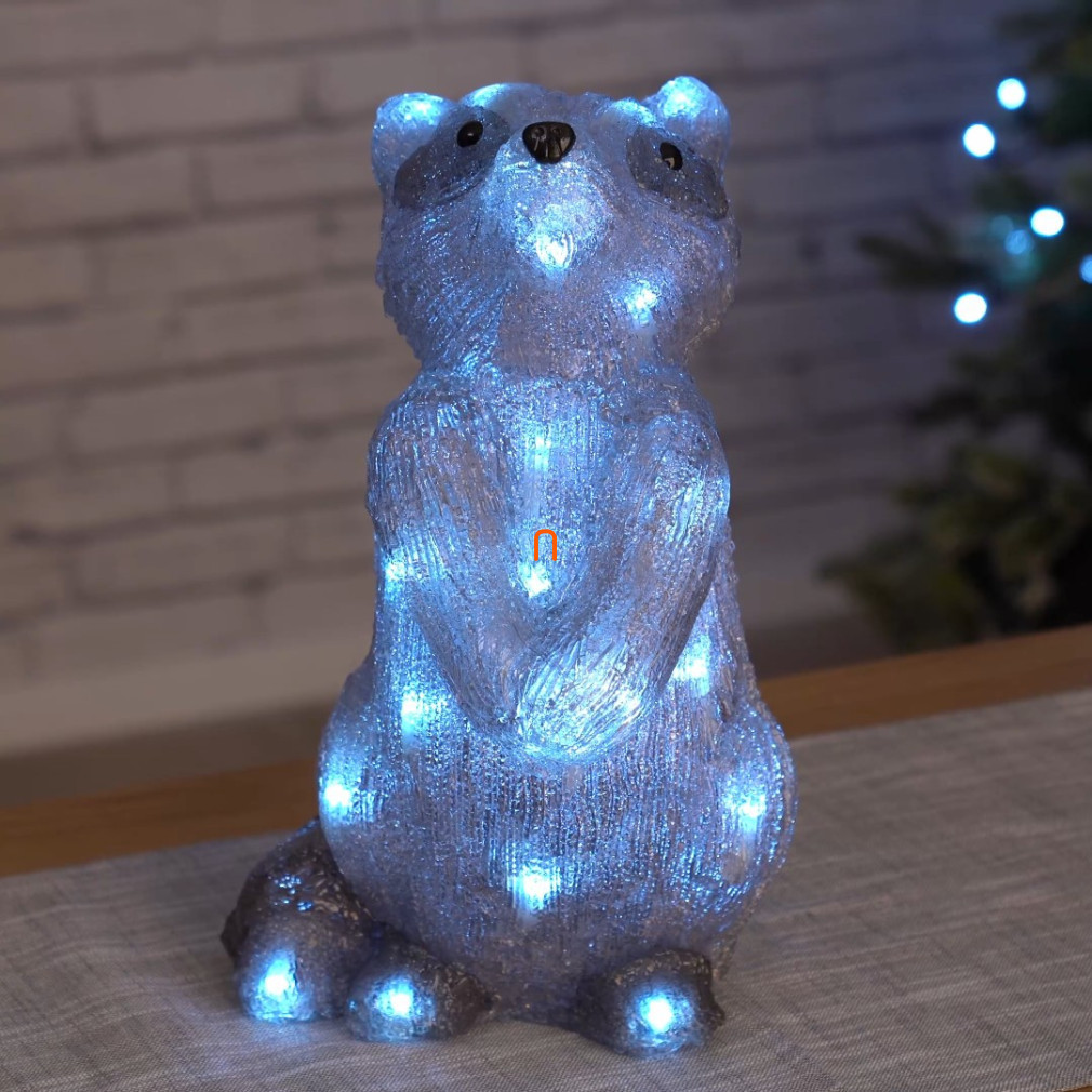Decorație LED – raton luminos, 39 cm, pentru exterior și interior, alb rece, cu temporizator