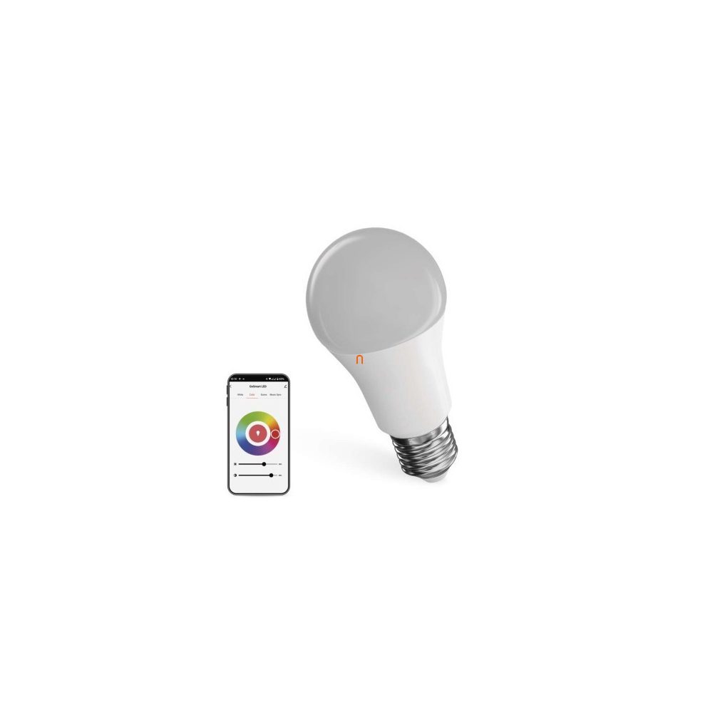 LED izzó GoSmart A60 / E27 / 9 W (60 W) / 806 lm / RGB / dimmelhető / Wi-Fi