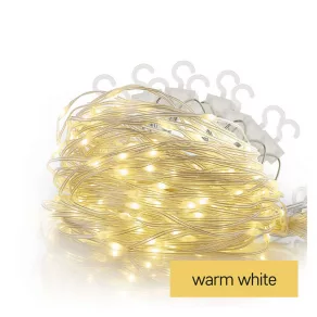   Ghirlande luminoase LED de Crăciun – țurțuri, 1,7 m, pentru exterior și interior, alb cald, programabile