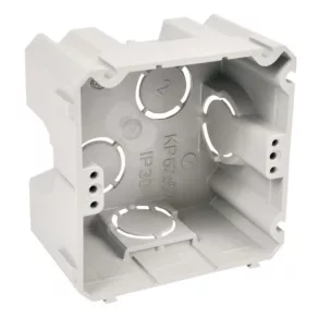   Cutie pentru accesorii 71x71x42, dreptunghiulară, stivuibilă, gri, KP 67X67 KA Kopos
