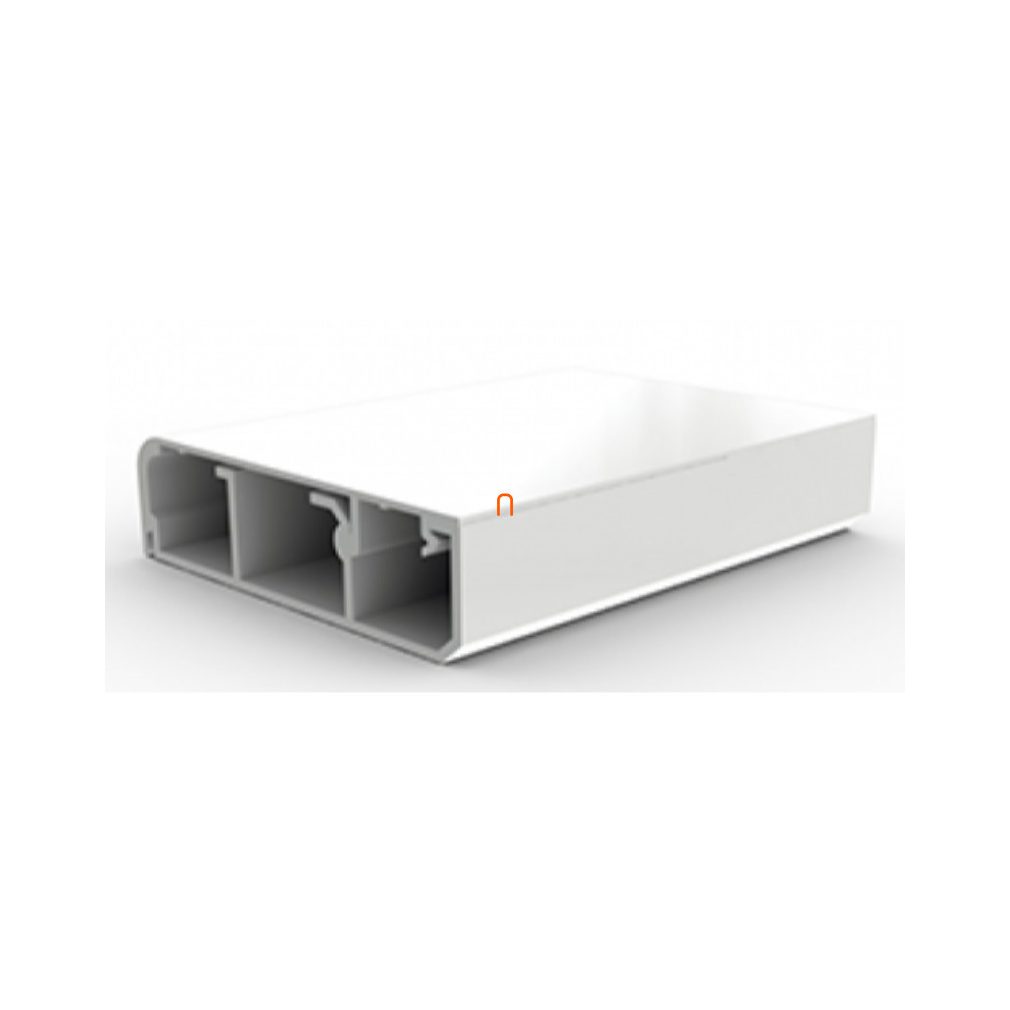 Garnitură de pardoseală LP 80x25 (2 m) albă, LP 80X25 HD Kopos (16 m/pachet)