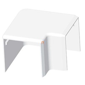   Profil plat LHD 40x40 pentru canale de cabluri, alb, 8643 HB Kopos