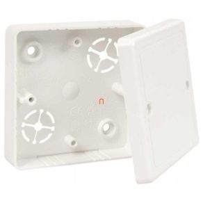   Cutie de distribuție pentru canale de cabluri, 81x81x16 mm cu capac, albă, LK 80R/2 HB Kopos