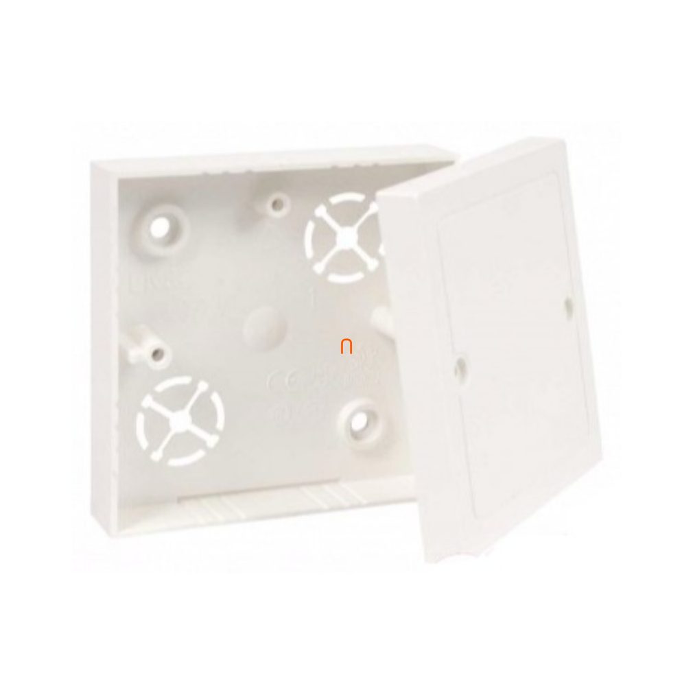 Cutie de distribuție pentru canal de cabluri 82x82x16mm cu capac, alb, LK 80/2 HB Kopos