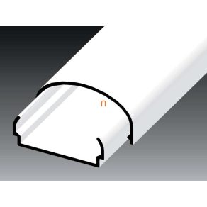   MCSN 40x19 (margine/miez), mini-canal curbat alb, LE 40 HD Kopos (24 fm/pachet)