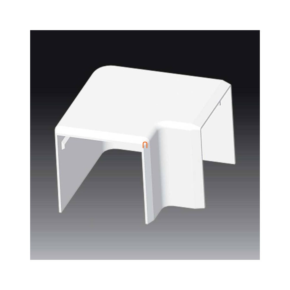 Profil plat LHD 40x40 pentru canalele de cabluri, fără halogen, alb, 8643HF HB Kopos