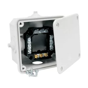   Cutie de distribuție izolată 93x93x47 mm, cu capac, cu șină S-66, gri deschis, 8102 KA Kopos
