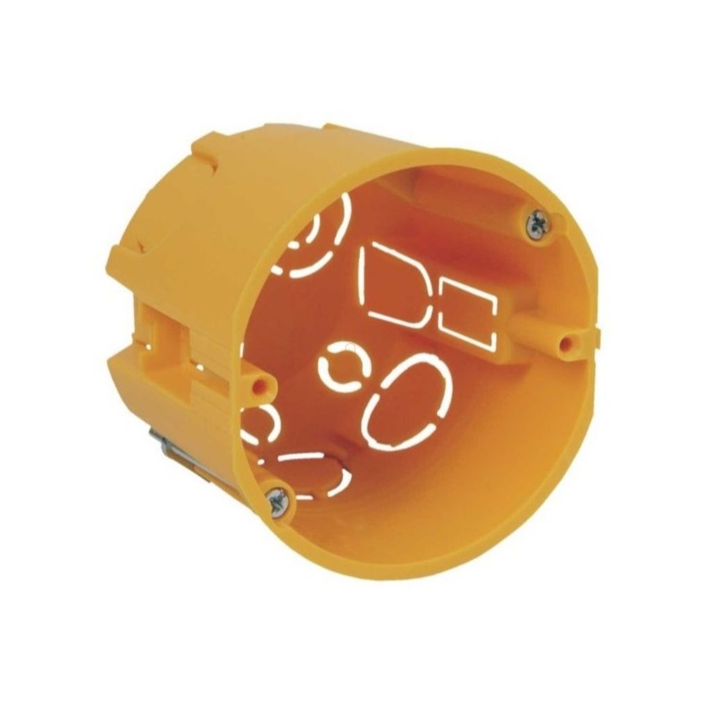 Cutie din gips 1, d71mm, adâncime 69mm, galbenă, stivuibilă KPR 68/71L NA Kopos