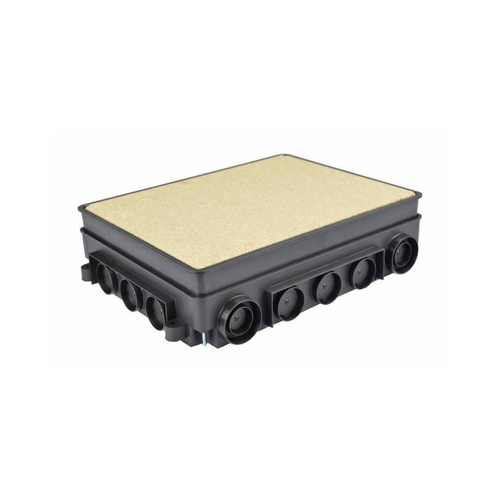 Cutie pentru podea 250x332 reglabilă până la 80-95 mm nivel beton, cu capac gri închis, KUP 80 FB Kopos