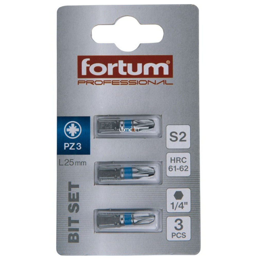 Fortum set de inserție PZ3 1/4 canelură transversală 3 buc/pachet 4741303